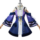 Game Honkai: Star Rail Cyrene Cosplay Purple Sleeve Dress Embroidery Vest - AwwwCos