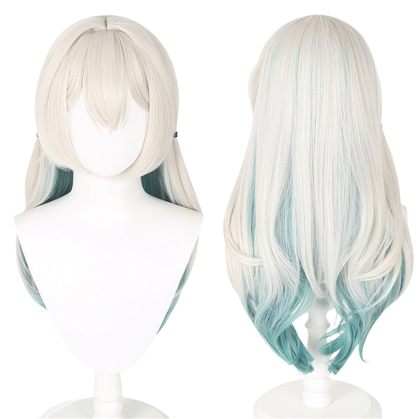 Game Honkai: Star Rail Firefly Springtime Gift Cosplay White Green Wig - AwwwCos
