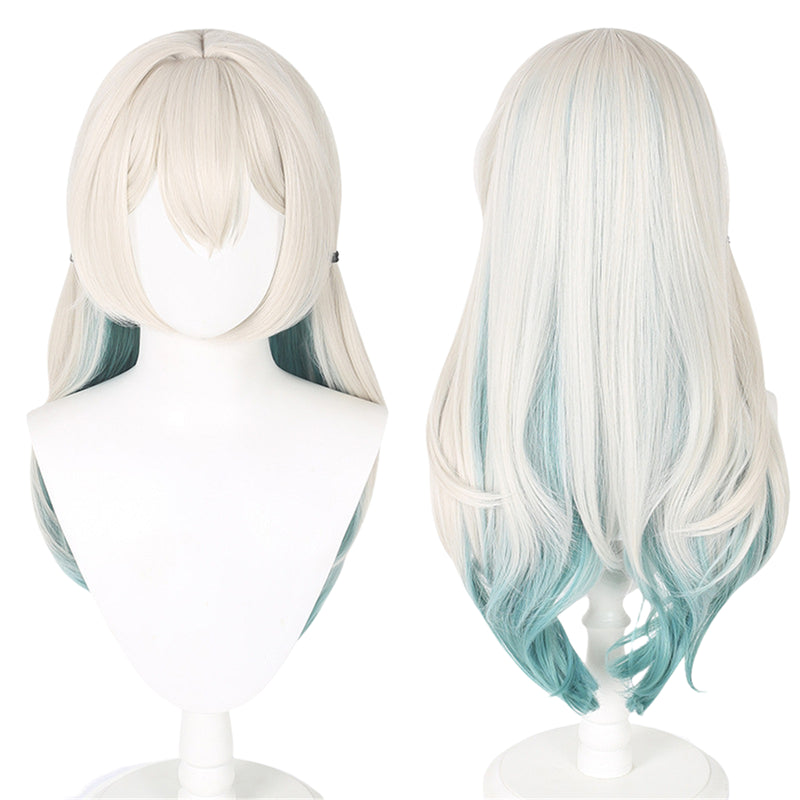 Game Honkai: Star Rail Firefly Springtime Gift Cosplay White Green Wig - AwwwCos