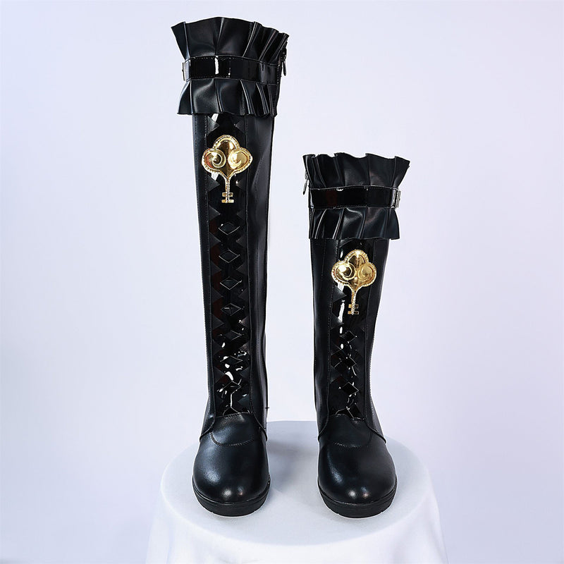 Game Honkai: Star Rail Herta Cosplay Costume Dress Boots Wig