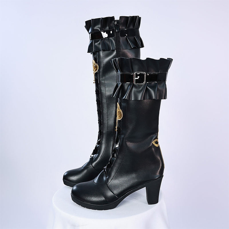 Game Honkai: Star Rail Herta Cosplay Costume Dress Boots Wig