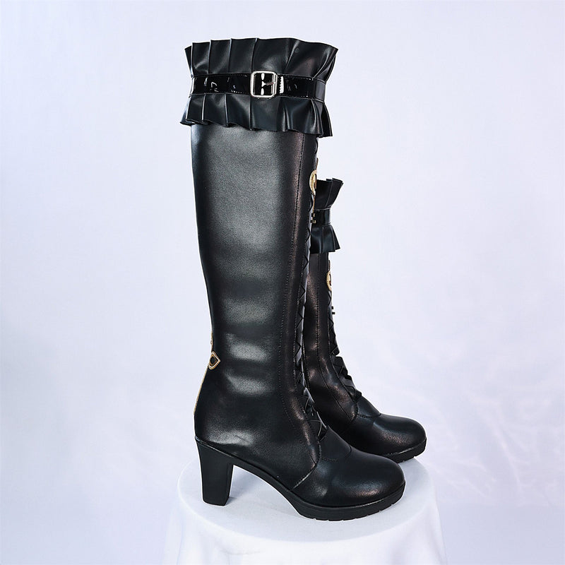 Game Honkai: Star Rail Herta Cosplay Costume Dress Boots Wig