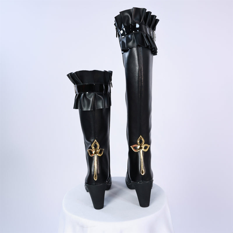 Game Honkai: Star Rail Herta Cosplay Costume Dress Boots Wig
