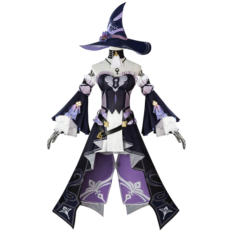 Game Honkai: Star Rail Herta Cosplay Costume Dress Boots Wig