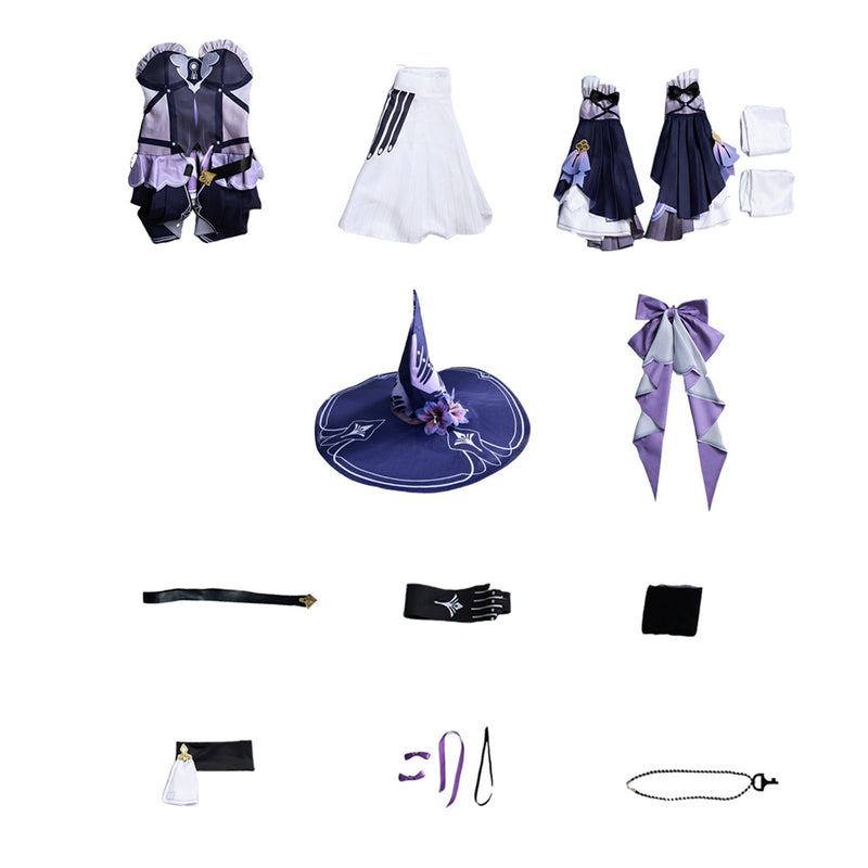 Game Honkai: Star Rail Herta Cosplay Costume Dress Boots Wig