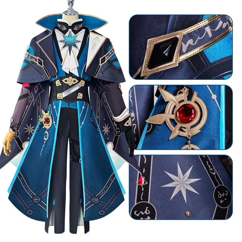 Game Honkai: Star Rail Nakasha Cosplay Costume Blue Outfits - AwwwCos