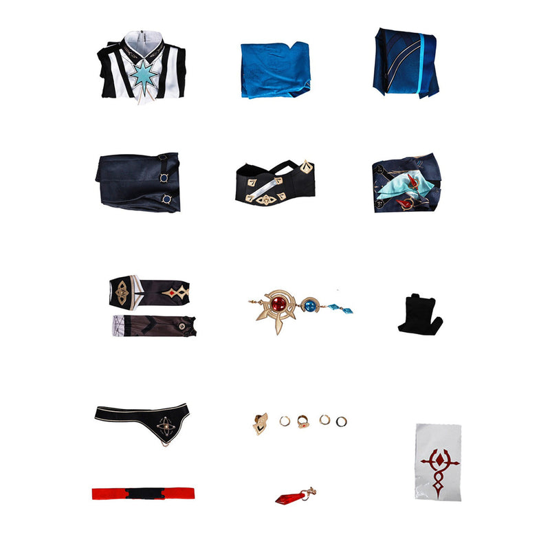 Game Honkai: Star Rail Nakasha Cosplay Costume Blue Outfits - AwwwCos