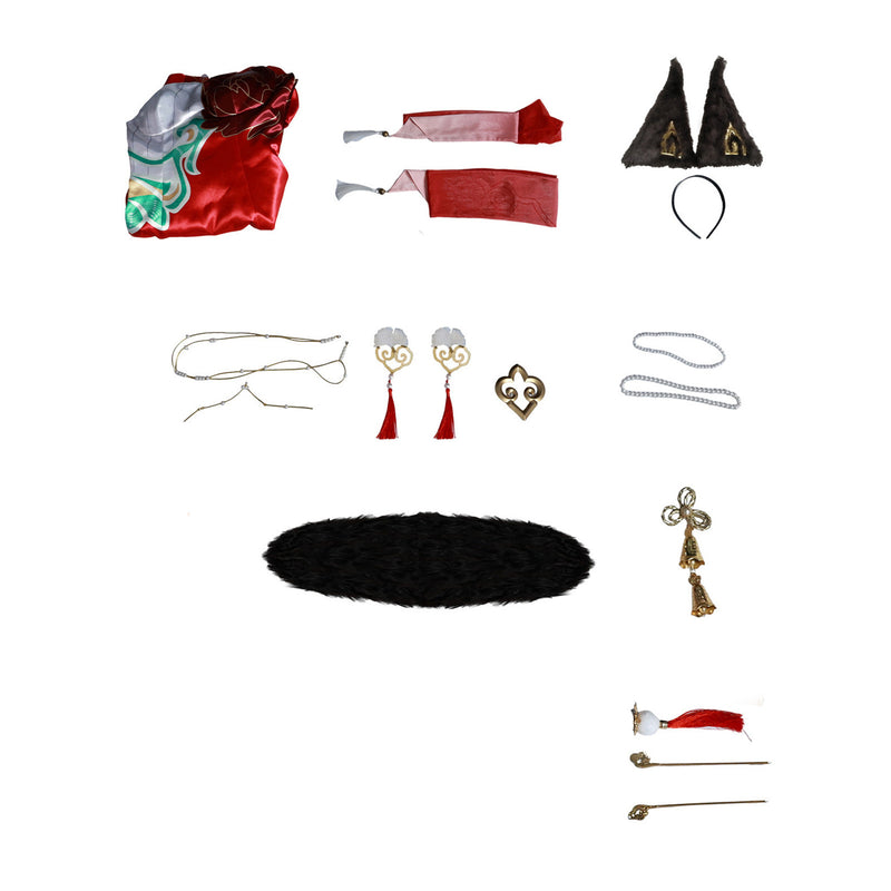 Game Honkai: Star Rail Tingyun Cosplay Costume Mermaid Dress Shoes Wig