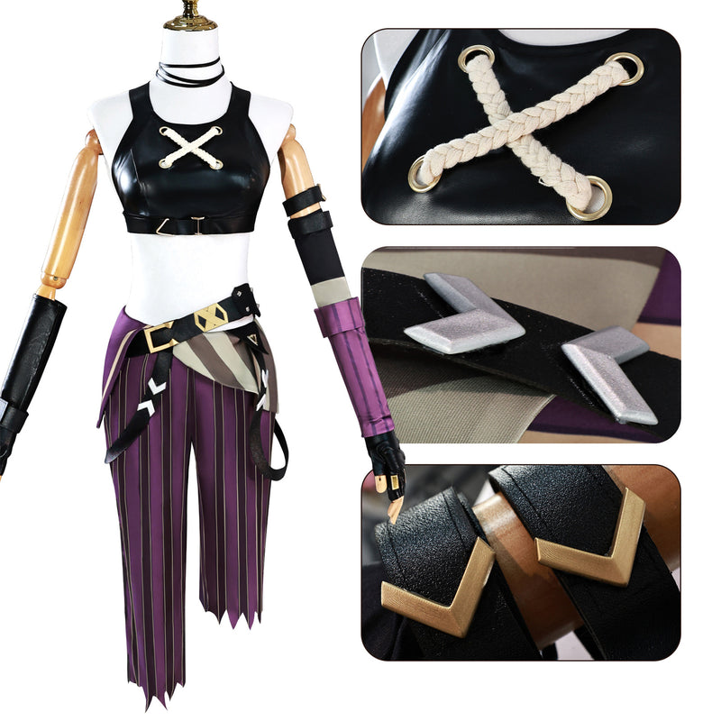 Game LOL Arcane League of Legends Jinx Cosplay Costume Boots Wig
