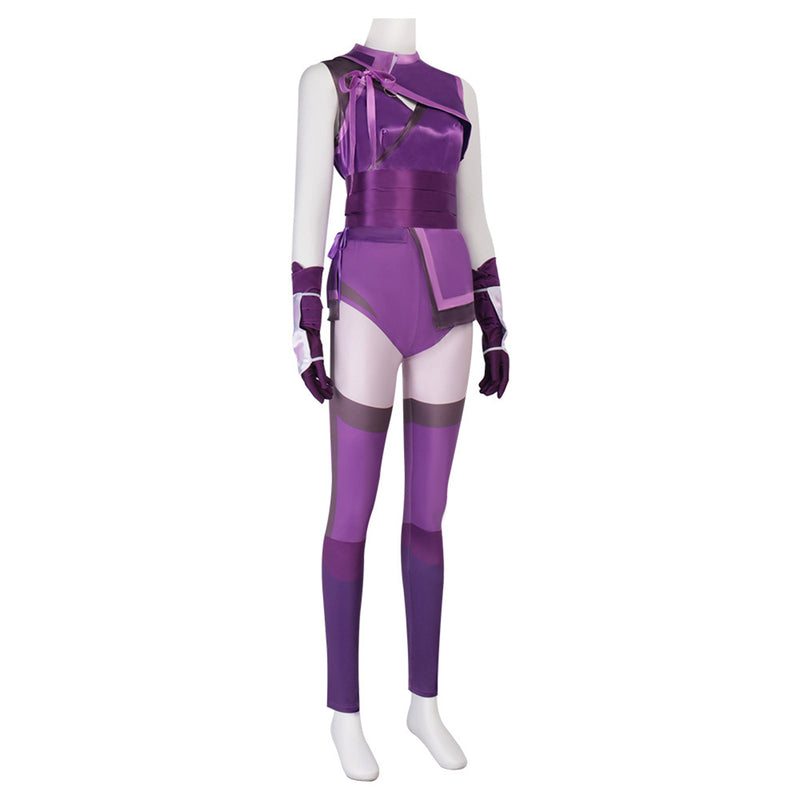 Game Mortal Kombat 11 Mileena Cosplay Costume Purple Suits