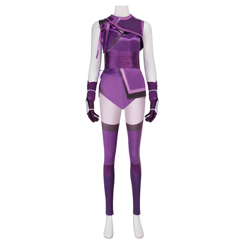 Game Mortal Kombat 11 Mileena Cosplay Costume Purple Suits