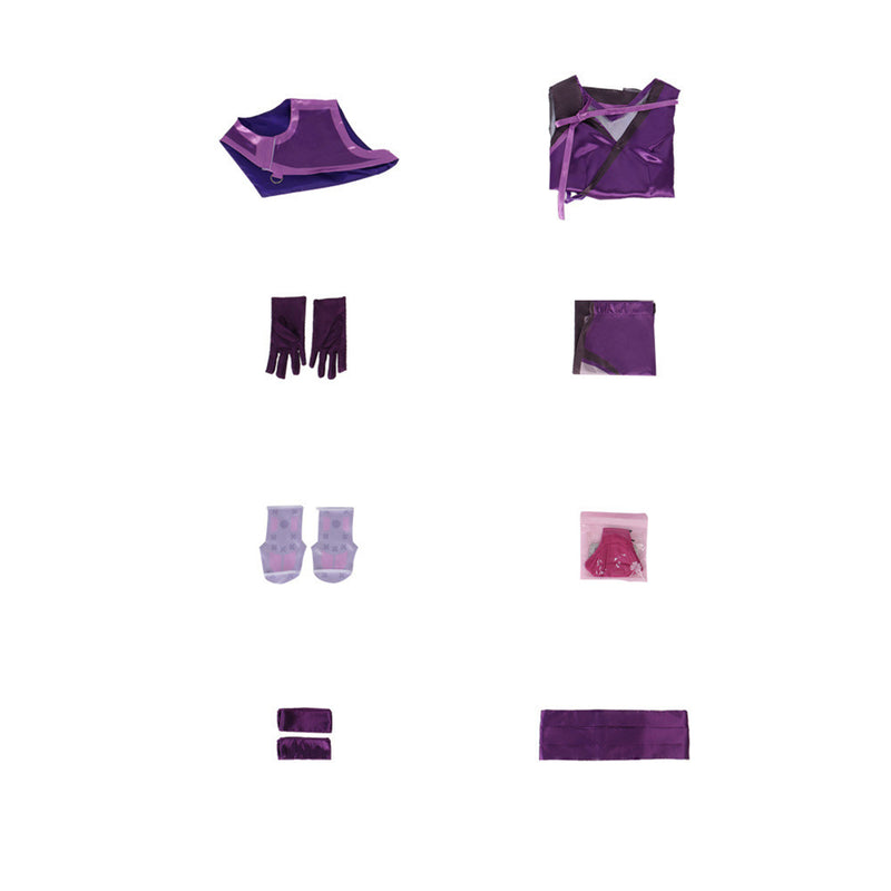 Game Mortal Kombat 11 Mileena Cosplay Costume Purple Suits