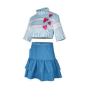 Game Mouthwashing Cory Cosplay Costume Crop Top Ruffles Skirt - AwwwCos