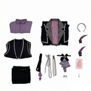 Game Mr. Love: Queen's Choice Dark Wing Xumo Cosplay Costume Black Outfits