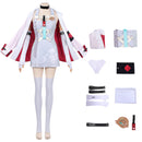 Game Neverness to Everness Oneiroi Cosplay Costume White Tight Dress Coat