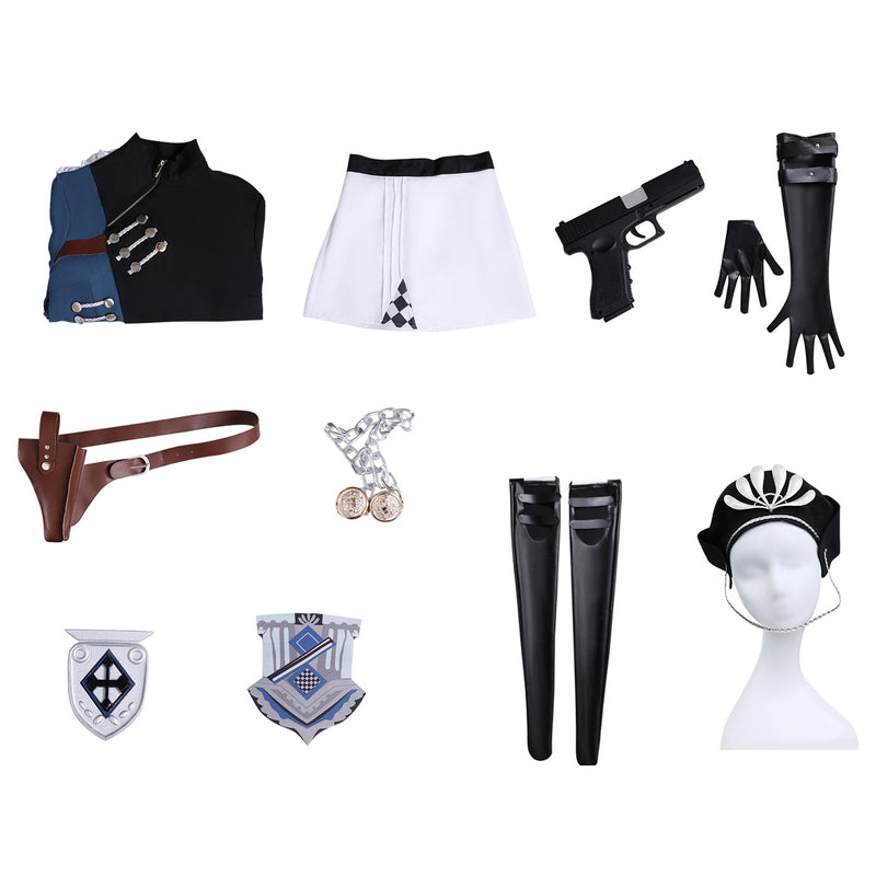 Game Reverse:1999 Liang Yue Cosplay Costume Shoes Wig