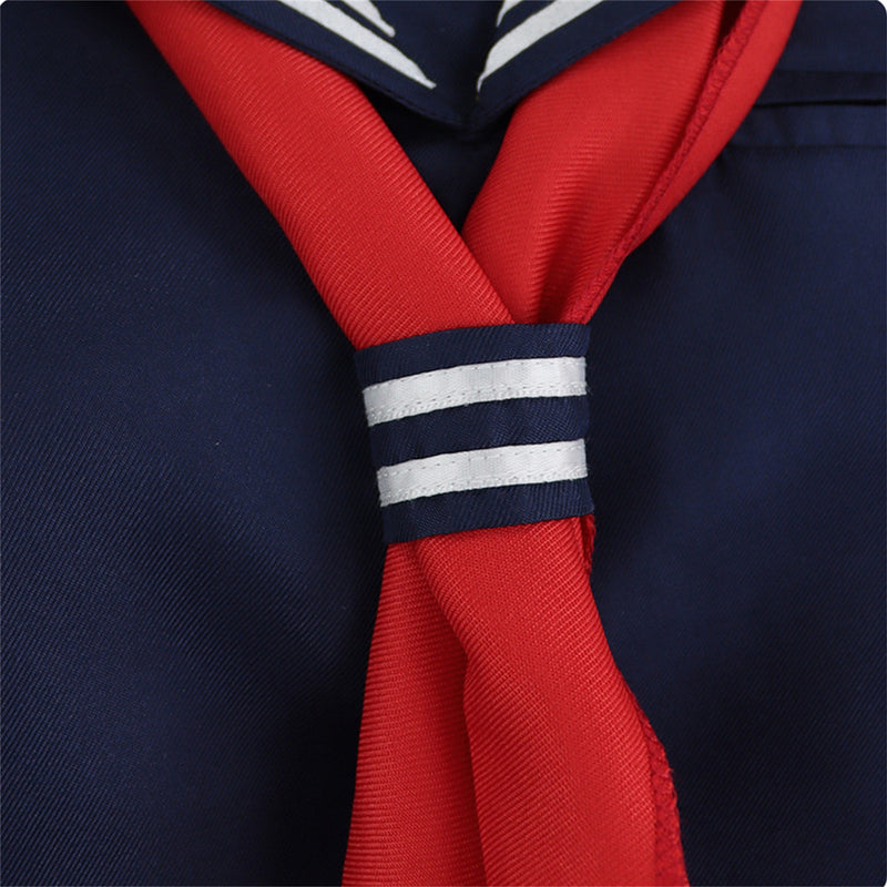 Game Silent Hill Shimizu Hinako Cosplay Costume Fox Mask Navy Blue Suit - AwwwCos