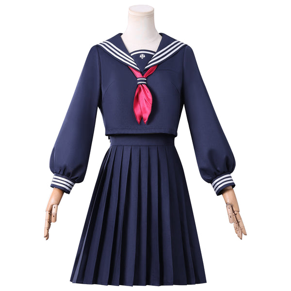 Game Silent Hill Shimizu Hinako Cosplay Costume Navy Blue Top Skirt Socks