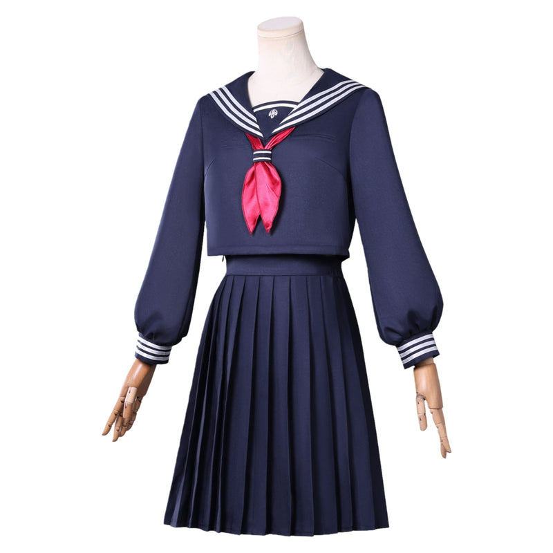 Game Silent Hill Shimizu Hinako Cosplay Costume Navy Blue Top Skirt Socks