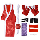 Game Street Fighter Mai Shiranui Cosplay Costume Sexy Deep V Neck Dress - AwwwCos