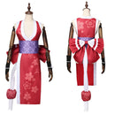 Game Street Fighter Mai Shiranui Cosplay Costume Sexy Deep V Neck Dress - AwwwCos