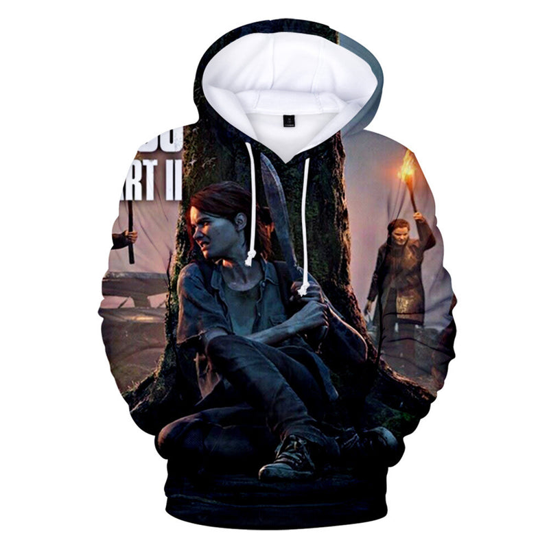 Game The Last of Us Cosplay 3D Print Hooded Warm Coat - AwwwCos