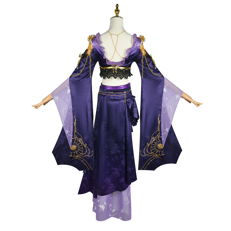 Game Treacherous Waters Jiuling Cosplay Costume Dress Shoes Wig
