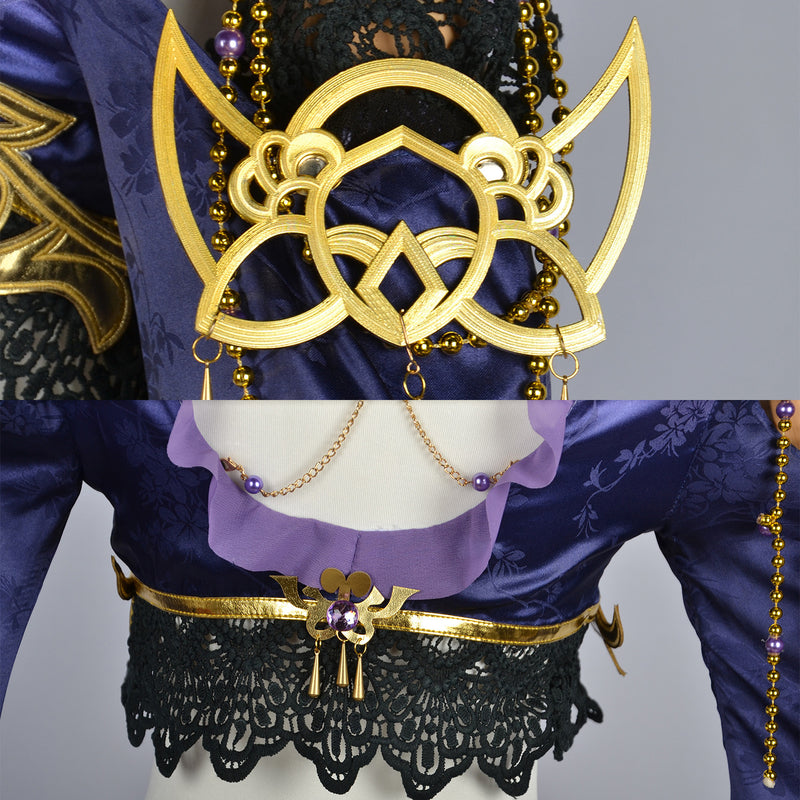 Game Treacherous Waters Jiuling Cosplay Costume Dress Shoes Wig