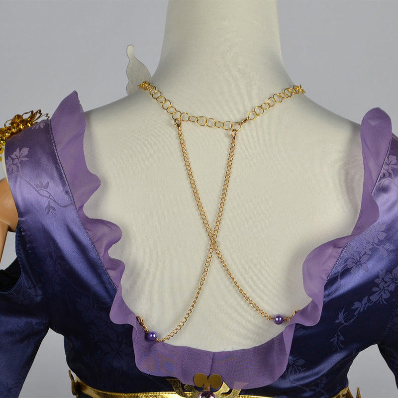 Game Treacherous Waters Jiuling Cosplay Costume Dress Shoes Wig