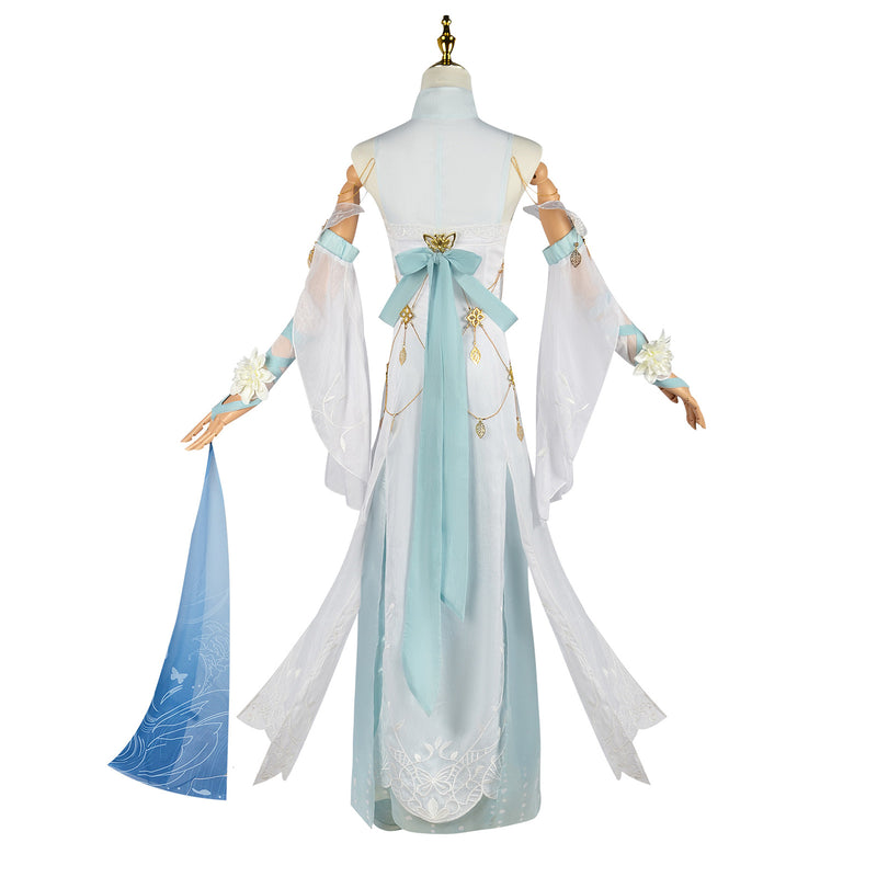 Game Treacherous Waters Suwen Cosplay Costume Dress Shoes Wig