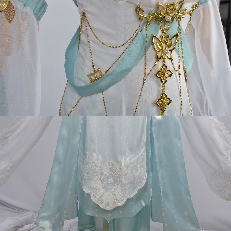 Game Treacherous Waters Suwen Cosplay Costume Dress Shoes Wig
