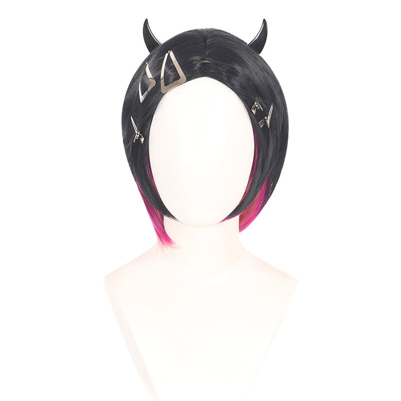 Game Valorant Sabine Callas Cosplay Wig Devil Horn Hair Accessories - AwwwCos