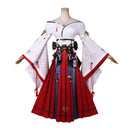 Game Wuthering Waves Hiyuki Cosplay Costume Off Shoulder Top Red Skirt
