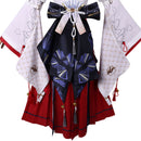 Game Wuthering Waves Hiyuki Cosplay Costume Off Shoulder Top Red Skirt