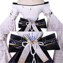 Game Wuthering Waves Hiyuki Cosplay Costume Off Shoulder Top Red Skirt
