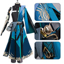 Game Wuthering Waves Jiyan Cosplay Costume Dress Boots Wig - AwwwCos