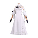 Game Wuthering Waves Phrolova Cosplay Costume White Dress Green Wig