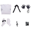 Game Wuthering Waves Phrolova Cosplay Costume White Dress Green Wig