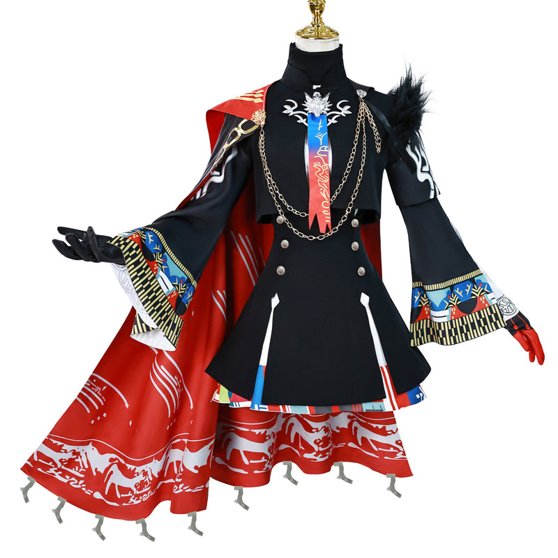 Game Arknights Lappland Cosplay Costume Full Set Shoes Wig