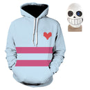 Undertale Sans Cosplay Costume Blue Hoodies & Skull Mask