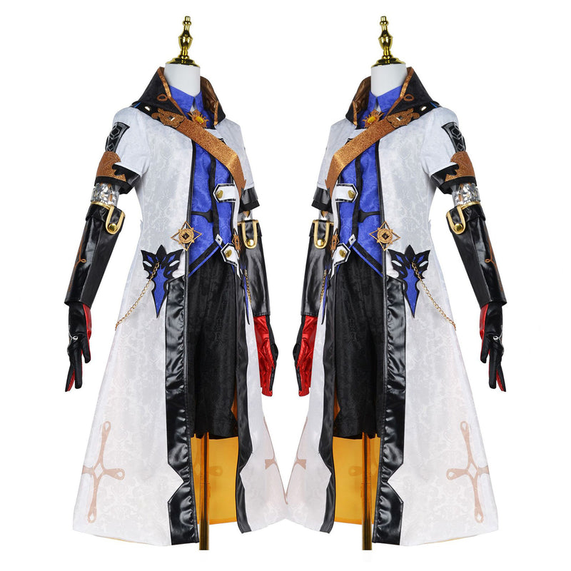 AwwwCos Game Genshin Impact Albedo Cosplay Costume Suit Jacket Trench Coat Pants Halloween Outfit Uniform
