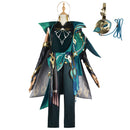 Genshin Impact Alhaitham Cosplay Costume Suit Tops Pants Cloak Men Outfit