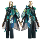 Genshin Impact Alhaitham Cosplay Costume Suit Tops Pants Cloak Men Outfit
