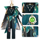 Genshin Impact Alhaitham Cosplay Costume Suit Tops Pants Cloak Men Outfit
