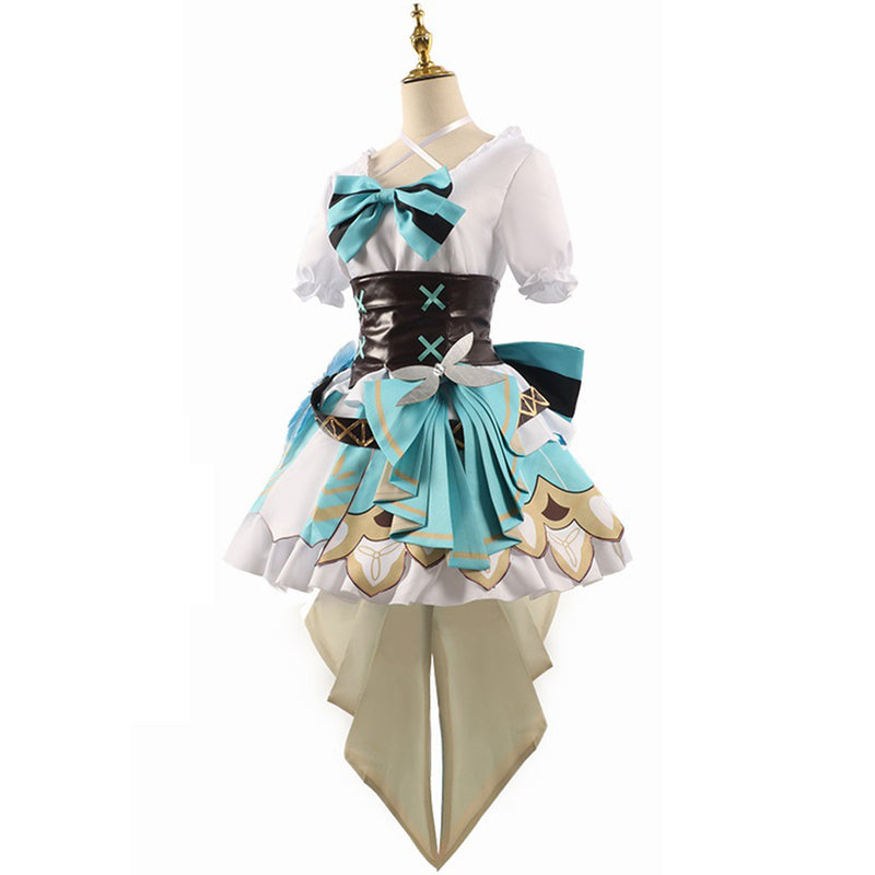 Game Genshin Impact Fanart Barbatos Cosplay Costume Outfit Women Dress