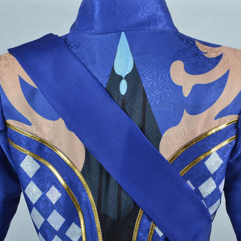 AwwwCos Genshin Impact Focalors Cosplay Costume Magician Suit Dress Jacket Coat Robe Halloween Role Play Outfit
