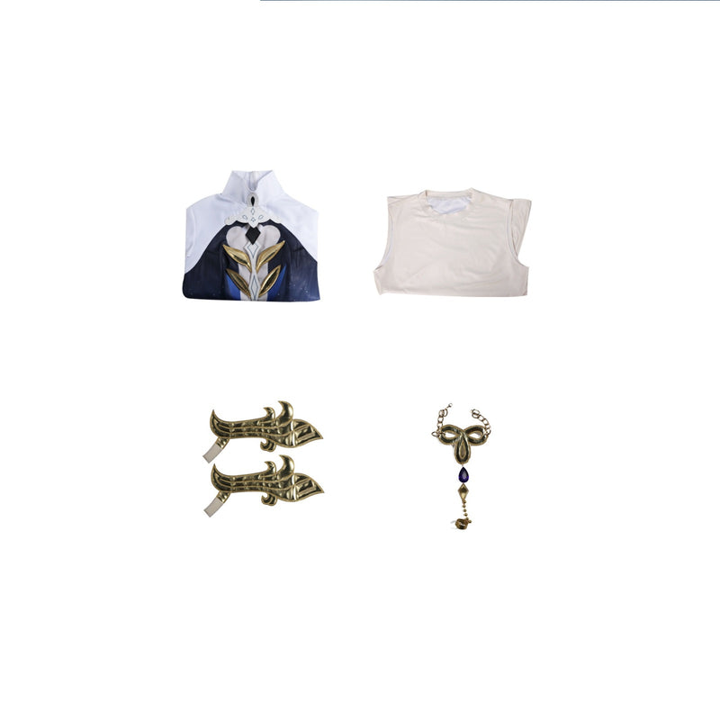 Genshin Impact Fontaine Focalors Furina Cosplay Costume Carnival Party Uniform