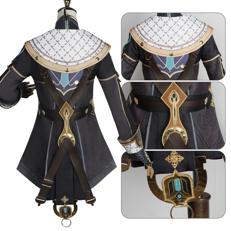 AwwwCos Genshin Impact Freminet Cosplay Costume Fontaine Lyney Lynette Brother Diver Halloween Clothing Outfit Suit Hat