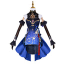 Game Genshin Impact Ganyu Cosplay Costume Wig Women Girls Elegant Slim Dress