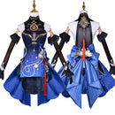 Game Genshin Impact Ganyu Cosplay Costume Wig Women Girls Elegant Slim Dress